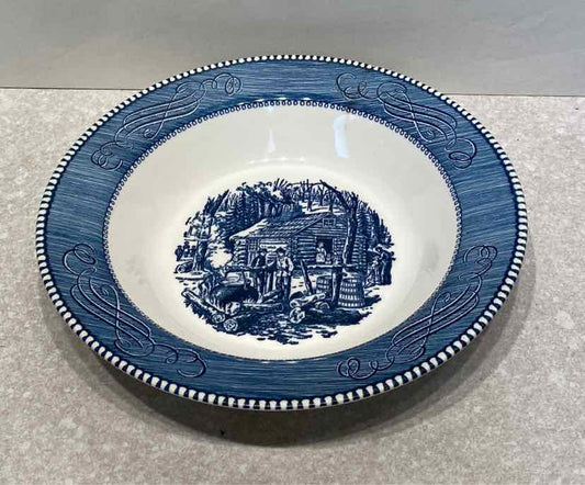 Currier and Ives Serving Bowl
