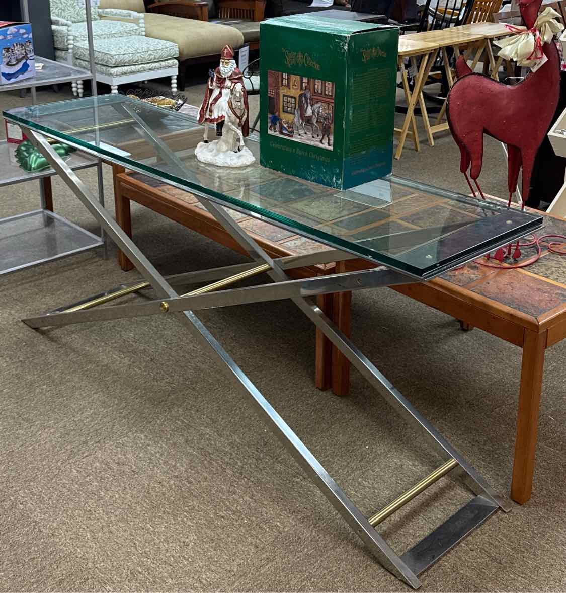 Glass Top Sofa Table