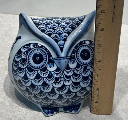 Blue & White Owl