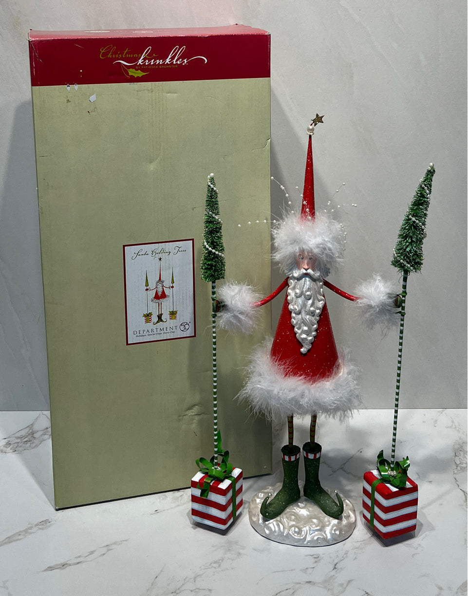 Dept 56 Krinkles Santa Holding Trees
