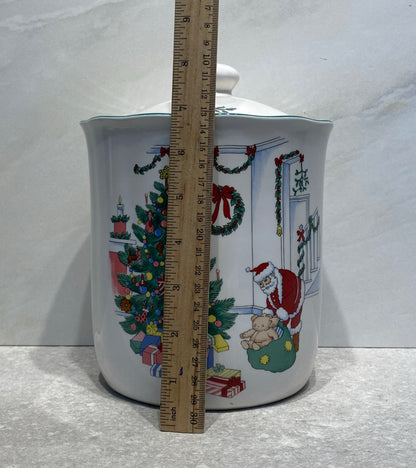 Nikko Deck the Halls Cookie Jar