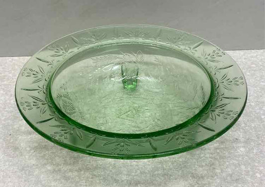 Uranium Footed Glass Bowl