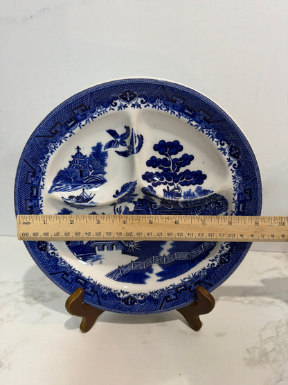 Blue Willow Divided Plate