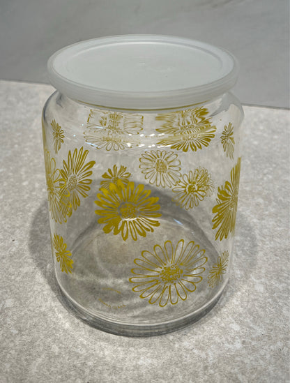 Corning Yellow Daisy Jar