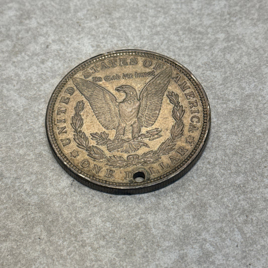 1921 Morgan Silver Dollar Holed