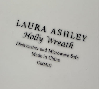 Laura Ashley Holly Wreath Dinnerware Set