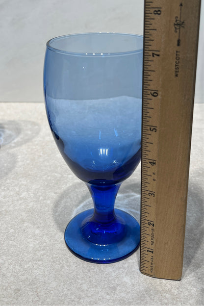Set of 8 Blue Glasses