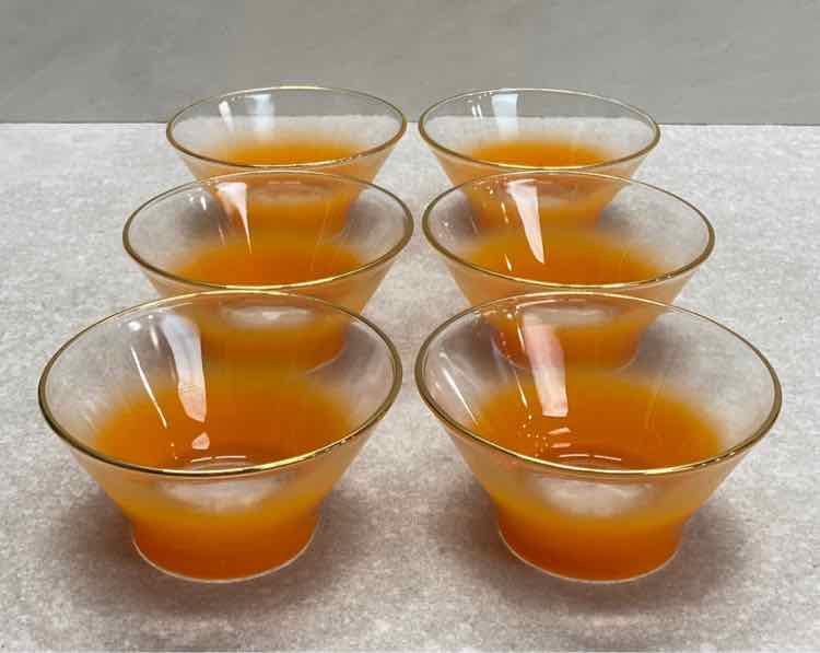 SEt of 6 Orange Blendo Bowls