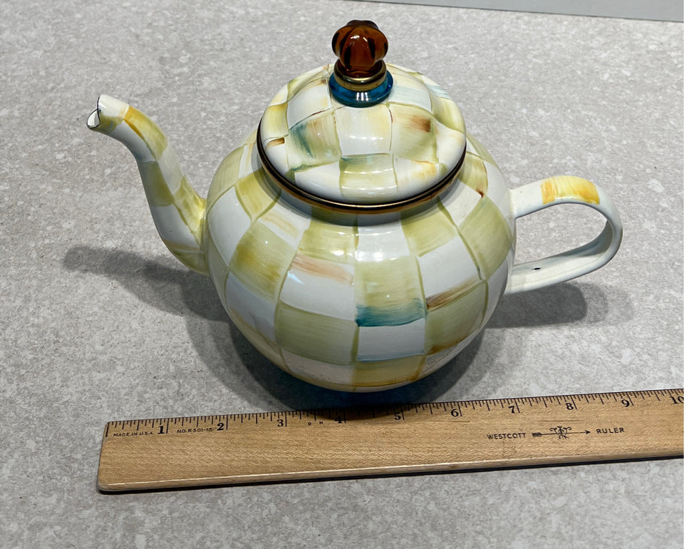MacKenzie Childs Parchment Teapot