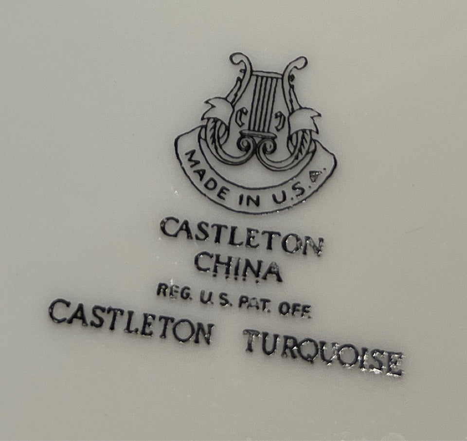 Castleton China Turquoise Dinnerware Set