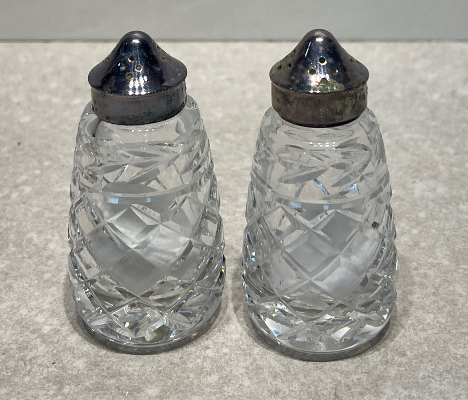 Waterford Salt And Pepper Shakers (As-Found)