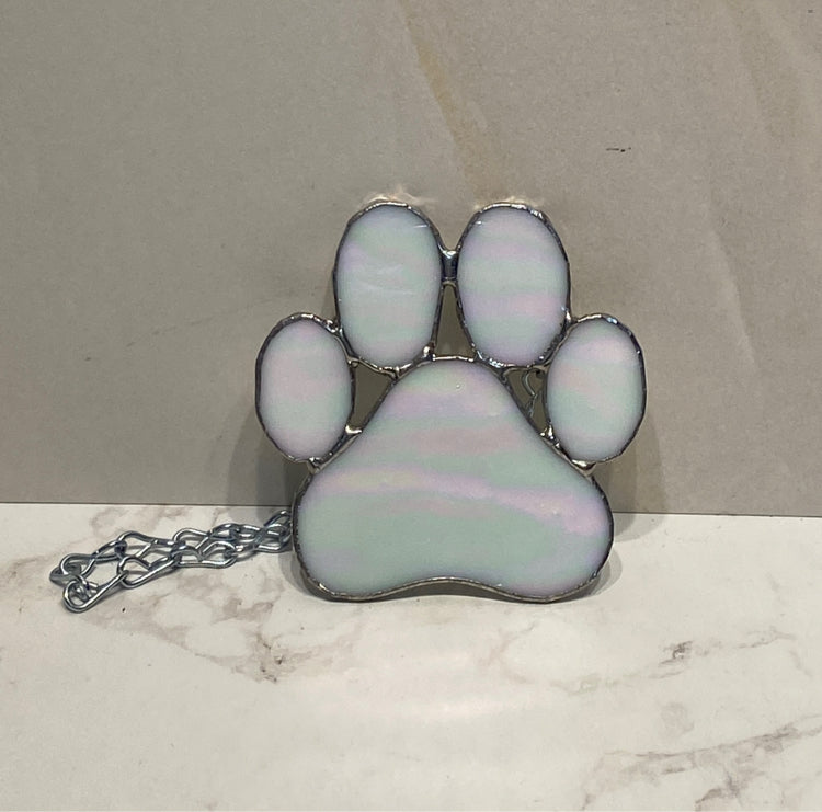 Stain Glass Paw Decor