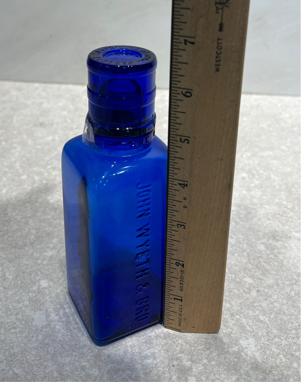 John Wyeth Cobalt Bottle
