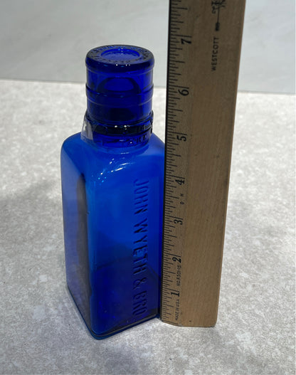 John Wyeth Cobalt Bottle