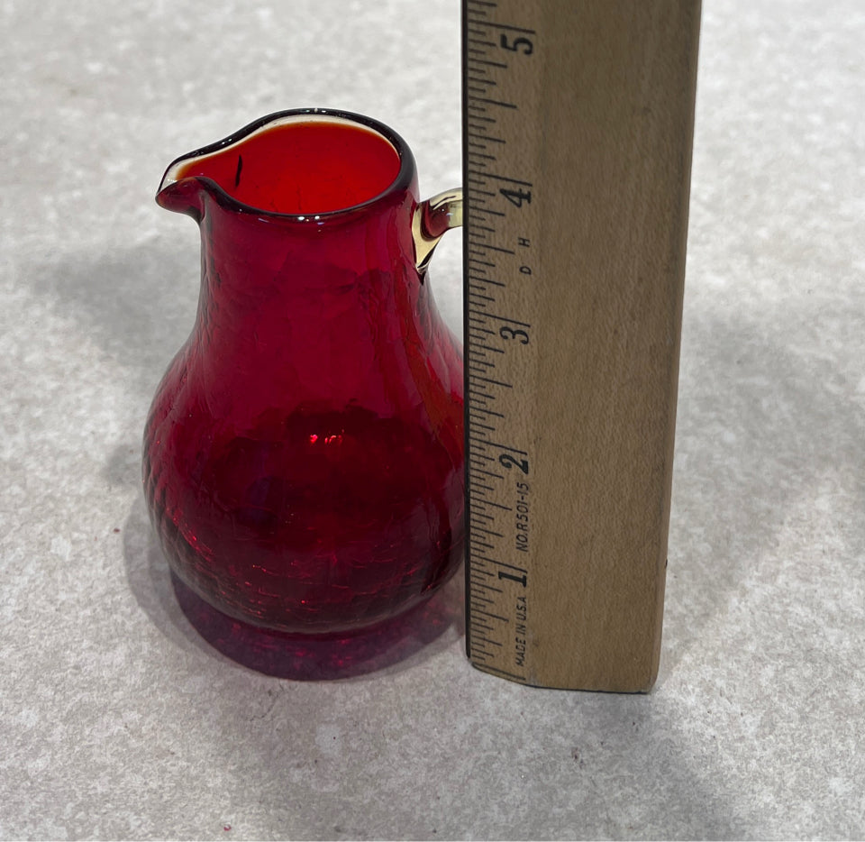Crackle Glass pitcher