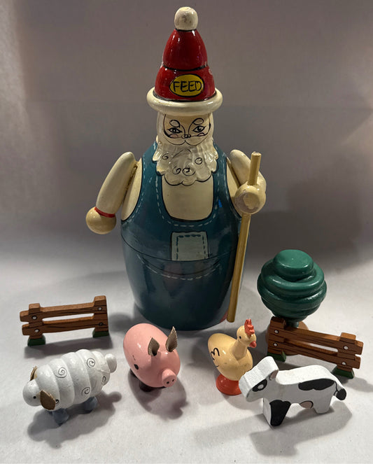 Vintage Farmer with Animals