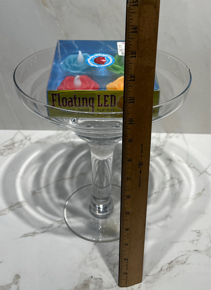 Large Glass with Floating Candles