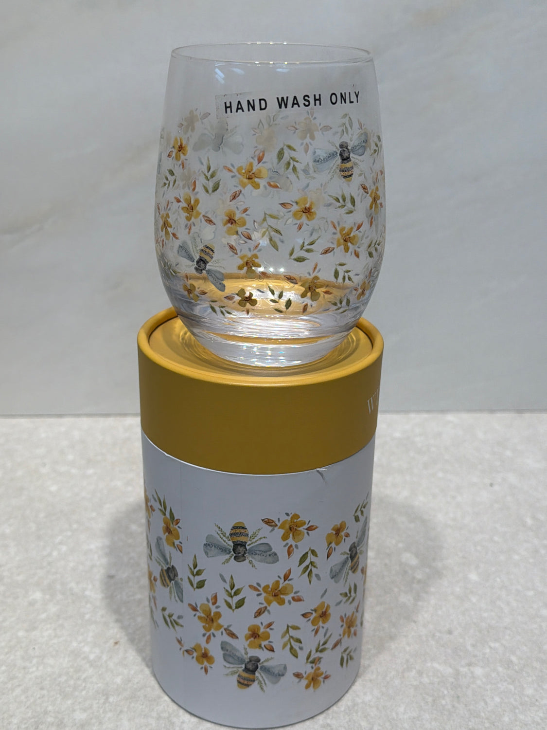 Bee Wine Glass