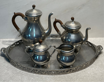 5-Piece Pewter Tea Set