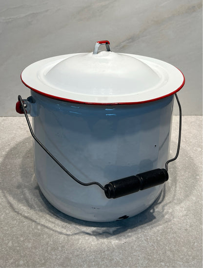 Enamelware Covered Pot