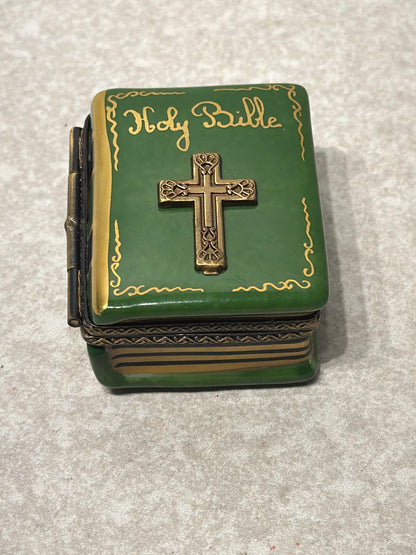 Limoges Holy Bible Trinket