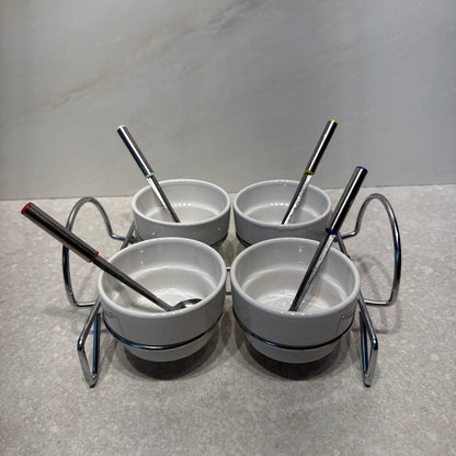 Divided Dish with Spoons