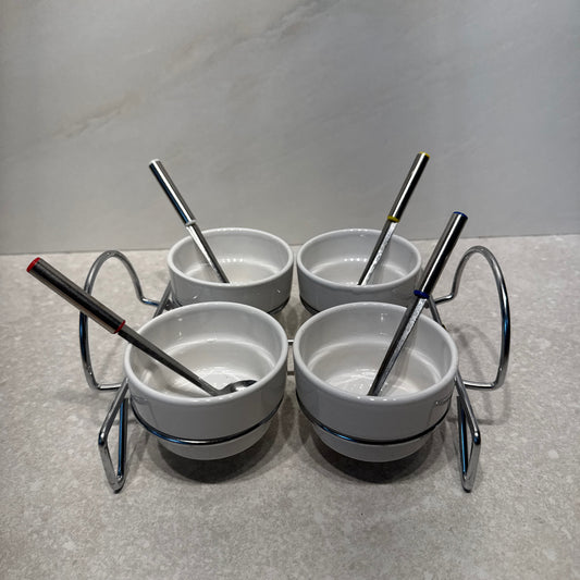 Divided Dish with Spoons