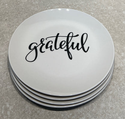 Set of 4 Grateful Plates