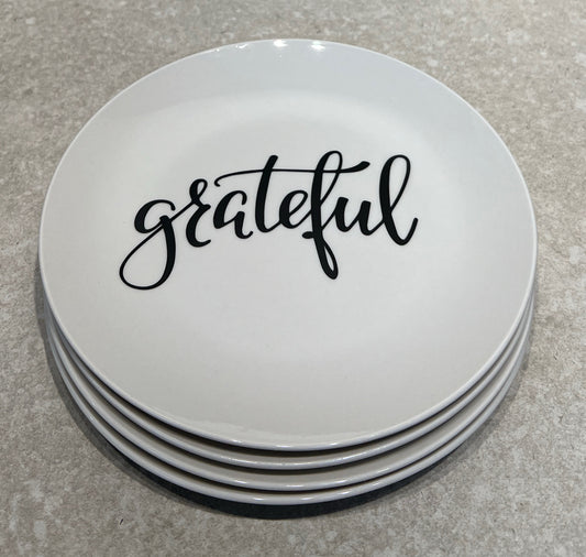 Set of 4 Grateful Plates