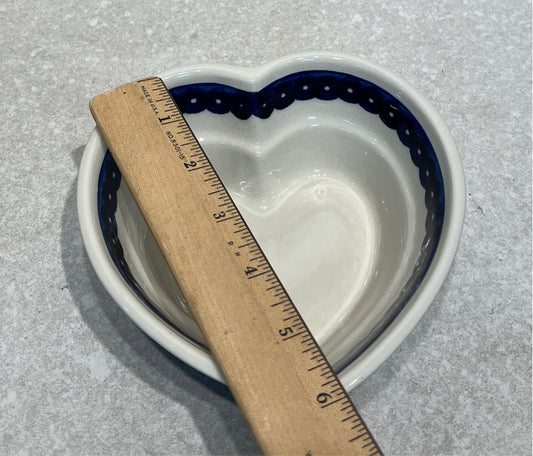 Polish Pottery Heart Bowl