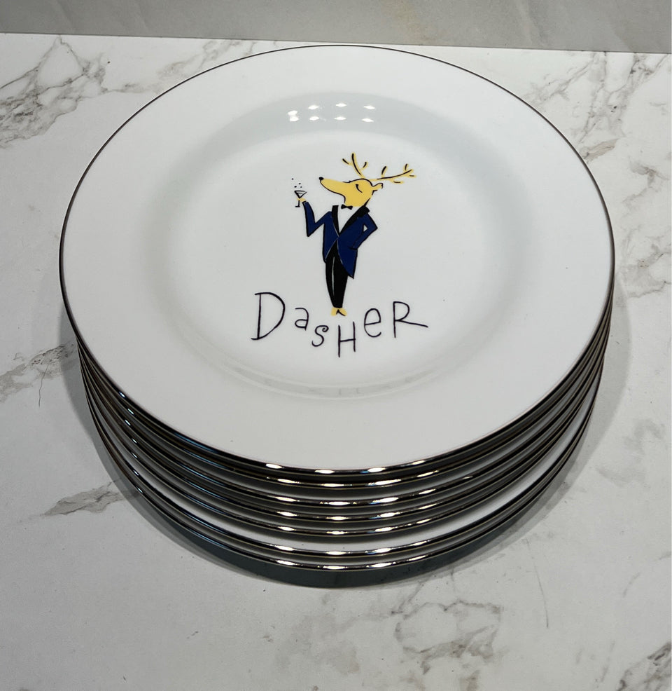 Set of 7 Pottery Barn Plates