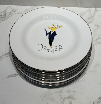 Set of 7 Pottery Barn Plates