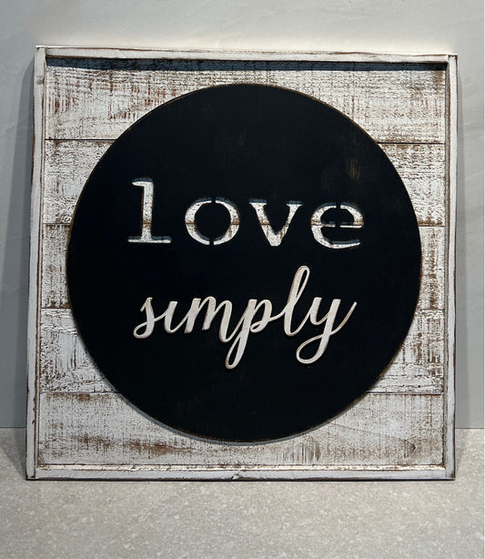 Love Simply Wal Decor