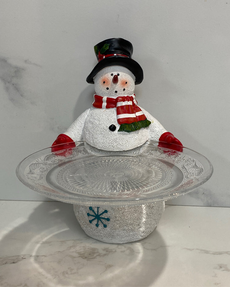 Snowman with Plate