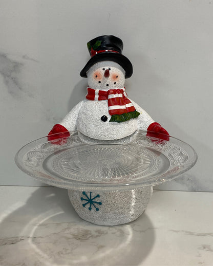 Snowman with Plate