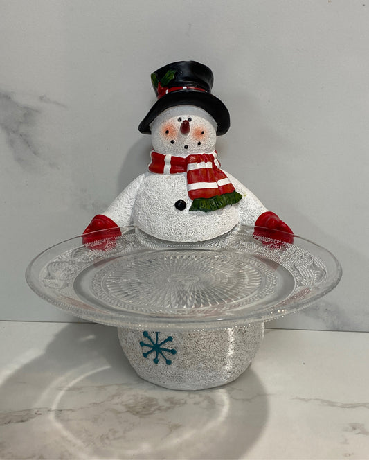 Snowman with Plate