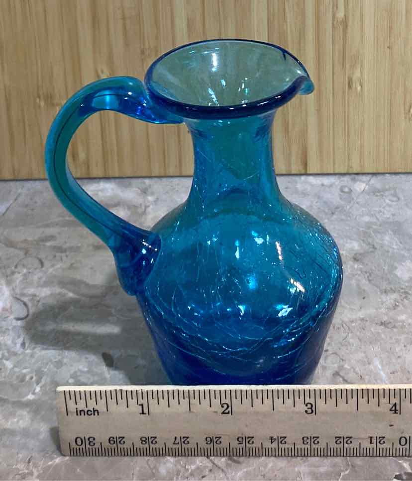 Crackle Glass Pitcher