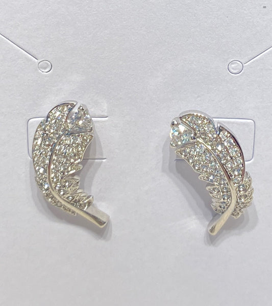 Swarovski Feather Earrings