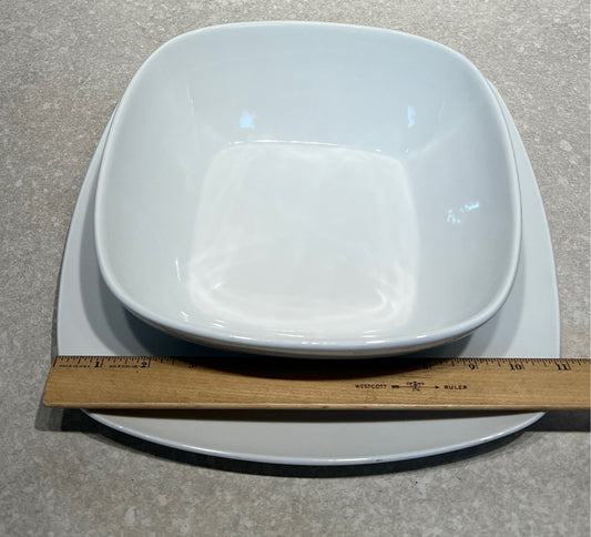2 Piece White Serving Dishes