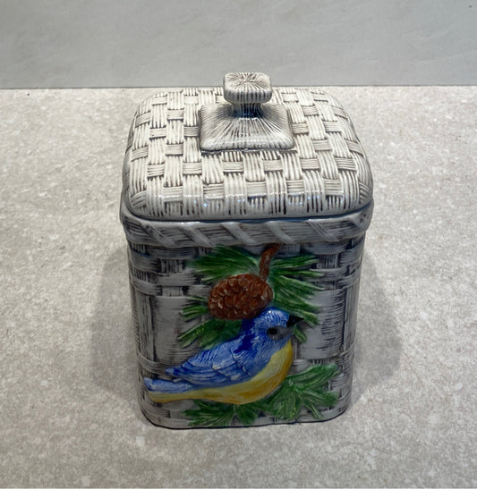 Covered Bird Jar