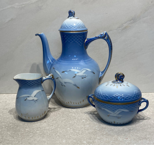 Bing & Grondahl Teapot, Sugar, & Creamer
