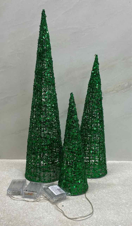 Set of 3 Lighted TRees