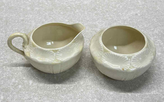 Belleek Sugar And Creamer