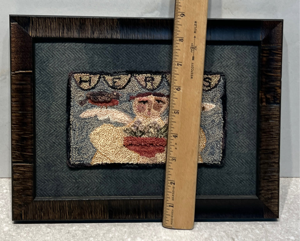 Prim Punch Needle Garden Angel Wall Decor