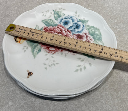 Set of 4 Lenox Butterfly Meadow Plates