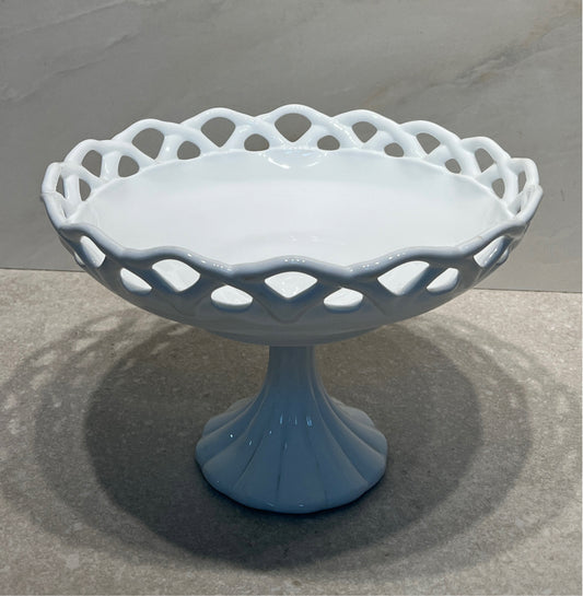 Milkglass Pedestal Dish