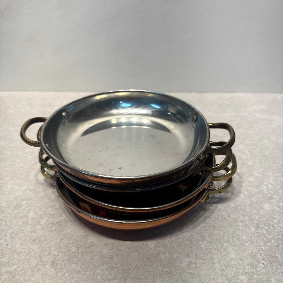 Set of 4 Copper Pans