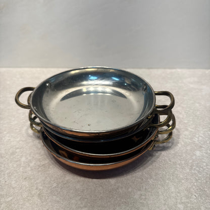 Set of 4 Copper Pans