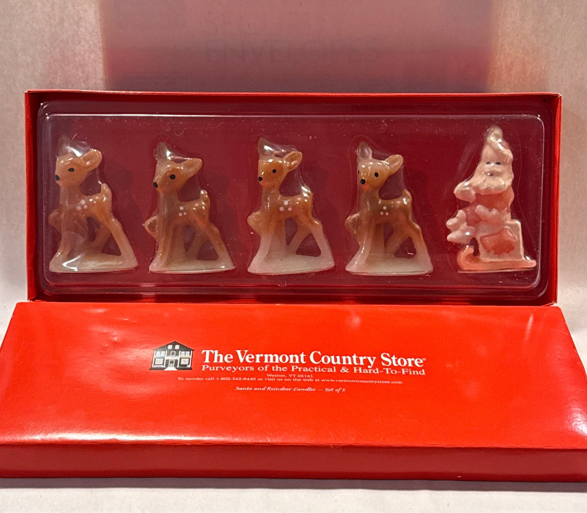 Santa and Deer Candles