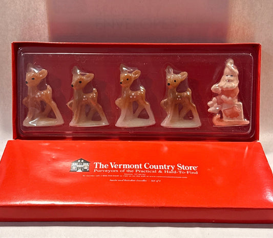 Santa and Deer Candles